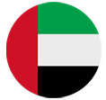 UEA - Dubai round flag button icon.
