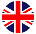 United Kingdom round flag button icon.