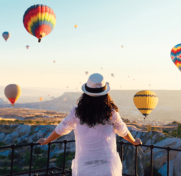 Woman, Hot Air Balloon, Sunrise - Dawn, Asia, Cappadocia