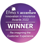 Gagnant du Prix de l'innovation en assurance de EFMA et Accenture logo.