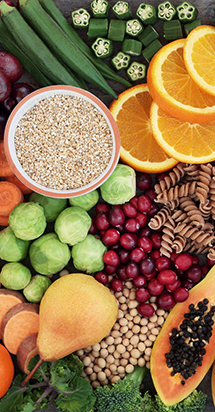 Fruits, vegetables and cereals: reducing salt levels in diet.
