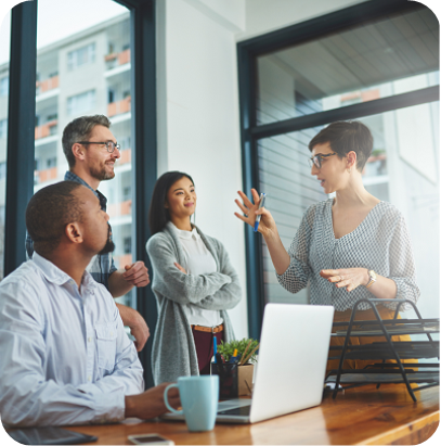 Cropped shot of a group of colleagues having a discussion in a modern office