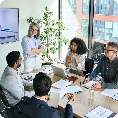 People in  a business meeting