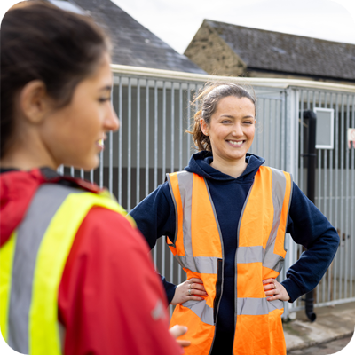 Two young NGO employees