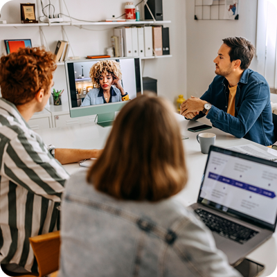 Hybrid office meeting