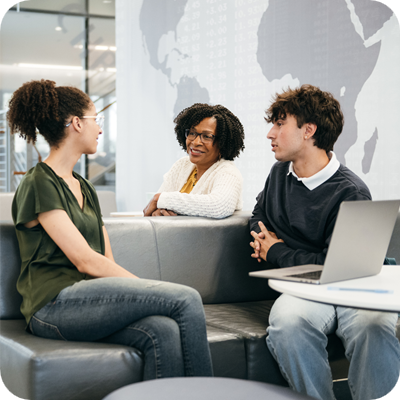 Unofficial HR meeting in a lobby