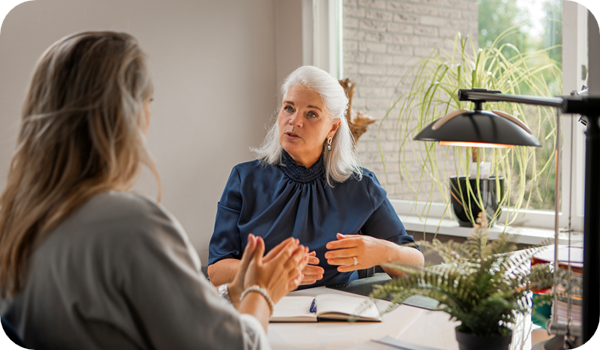 Business meeting with two businesswomen