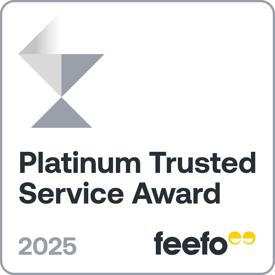 Platinum Trusted Service Award 2025 - Feefo badge