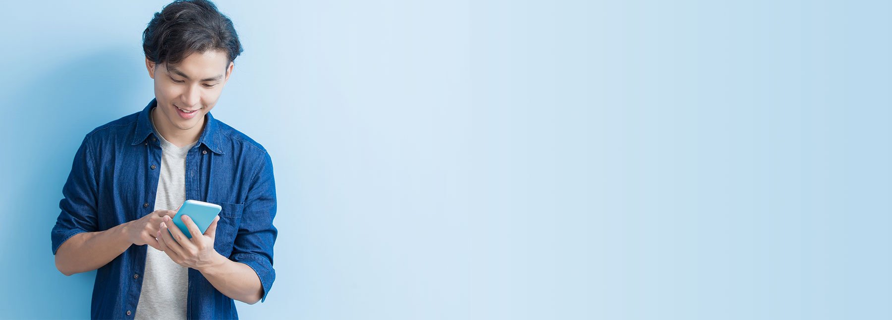 chinese man using phone 